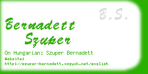 bernadett szuper business card